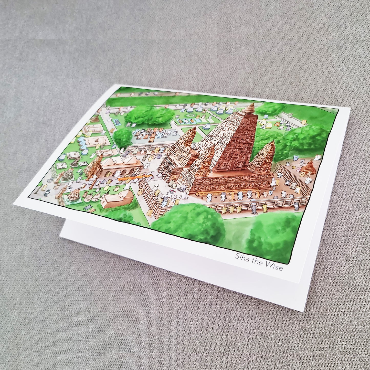 Greeting Card - MahaBodhi Temple Unesco world heritage