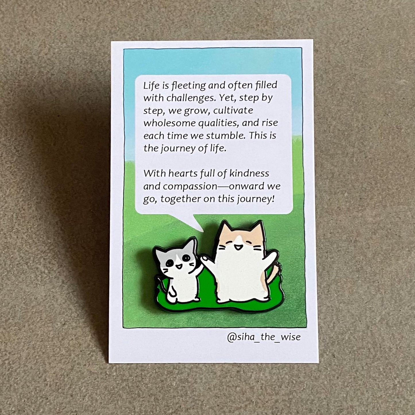 Siha and Marta Marathon Enamel Pin