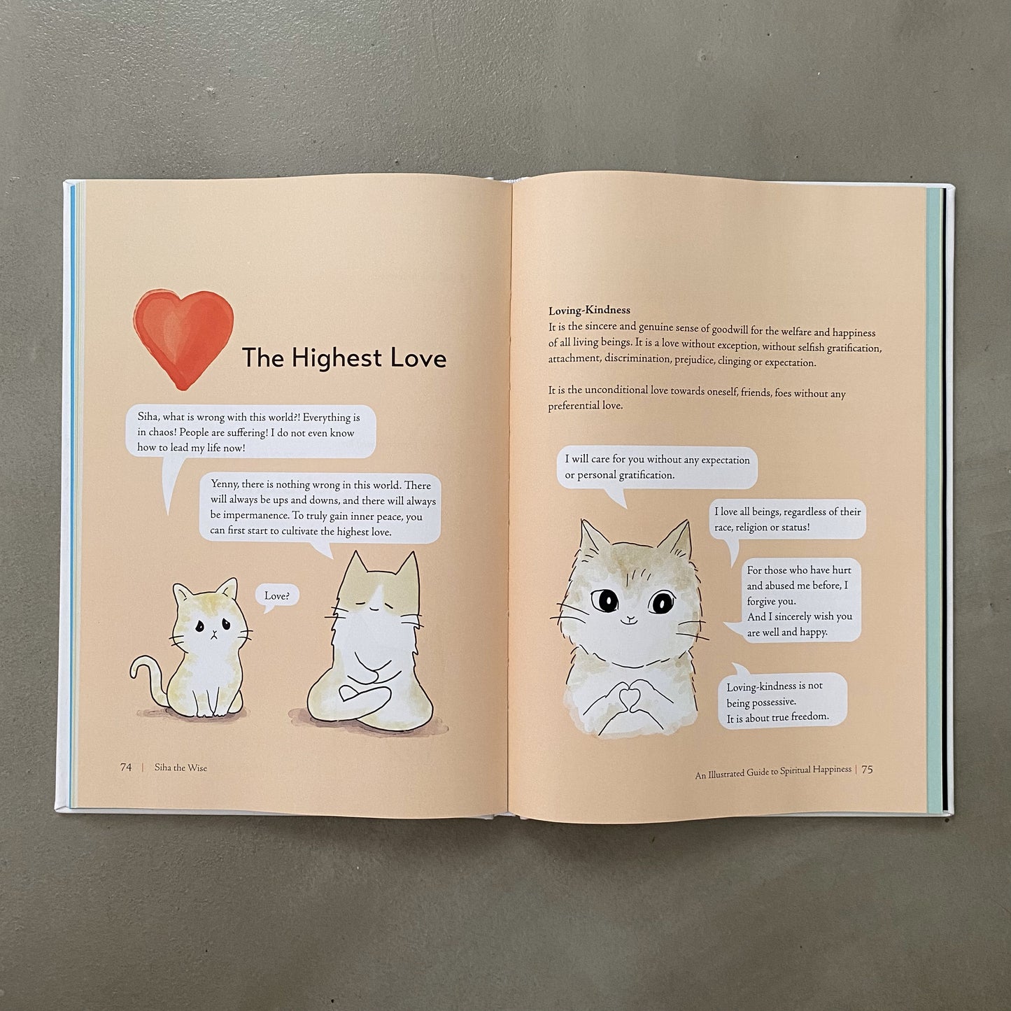 Book: Siha the Wise - An illustrated guide on Spiritual Happiness taught by a neighborhood cat