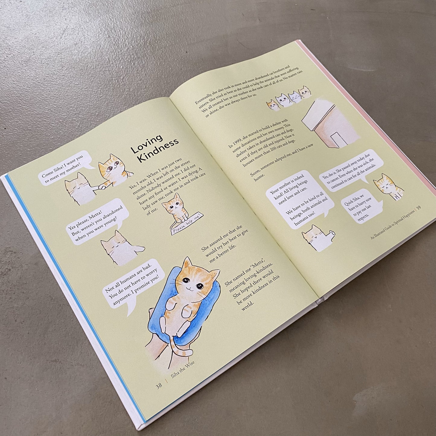 Book: Siha the Wise - An illustrated guide on Spiritual Happiness taught by a neighborhood cat