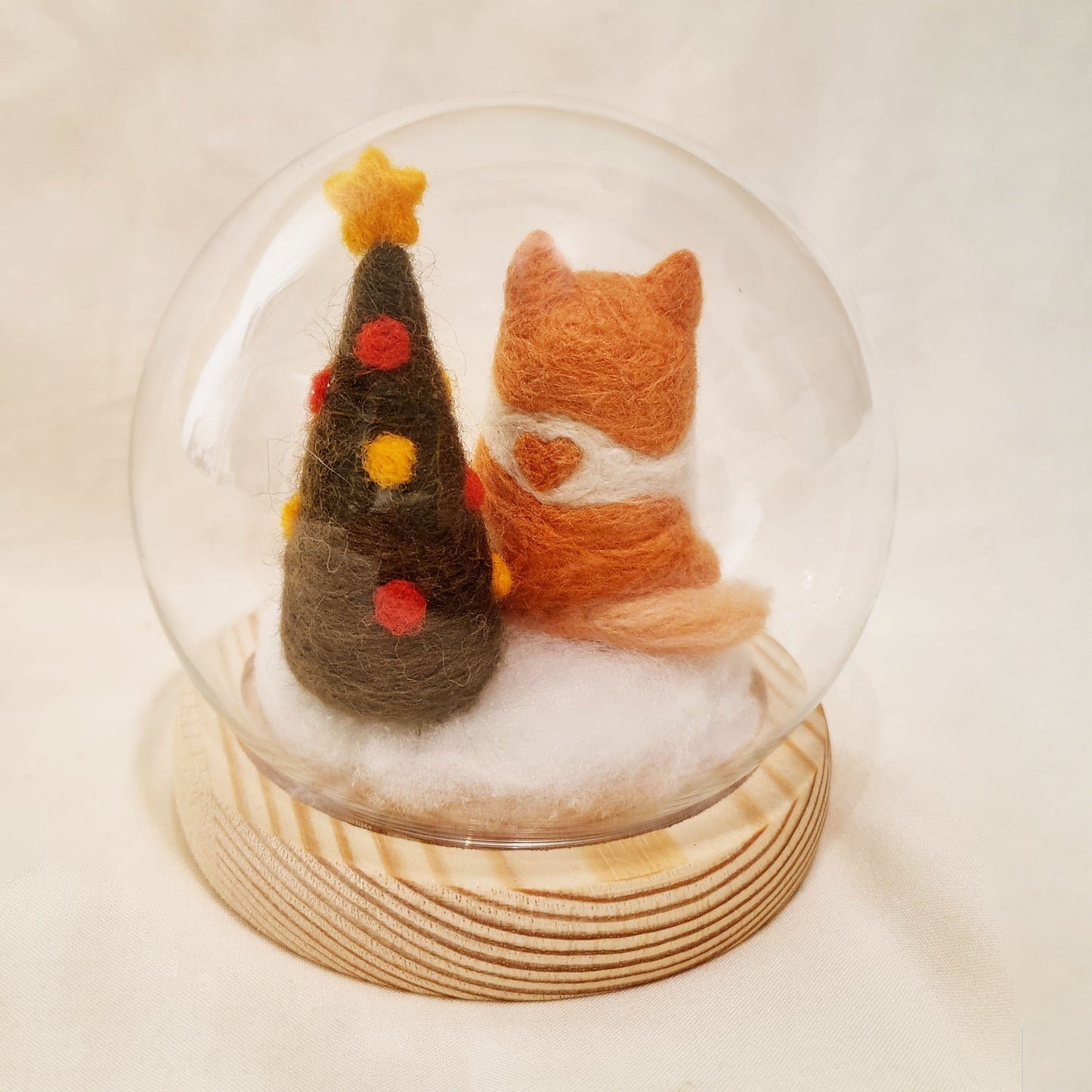 Handmade Meditating Siha felt miniature (Christmas theme)