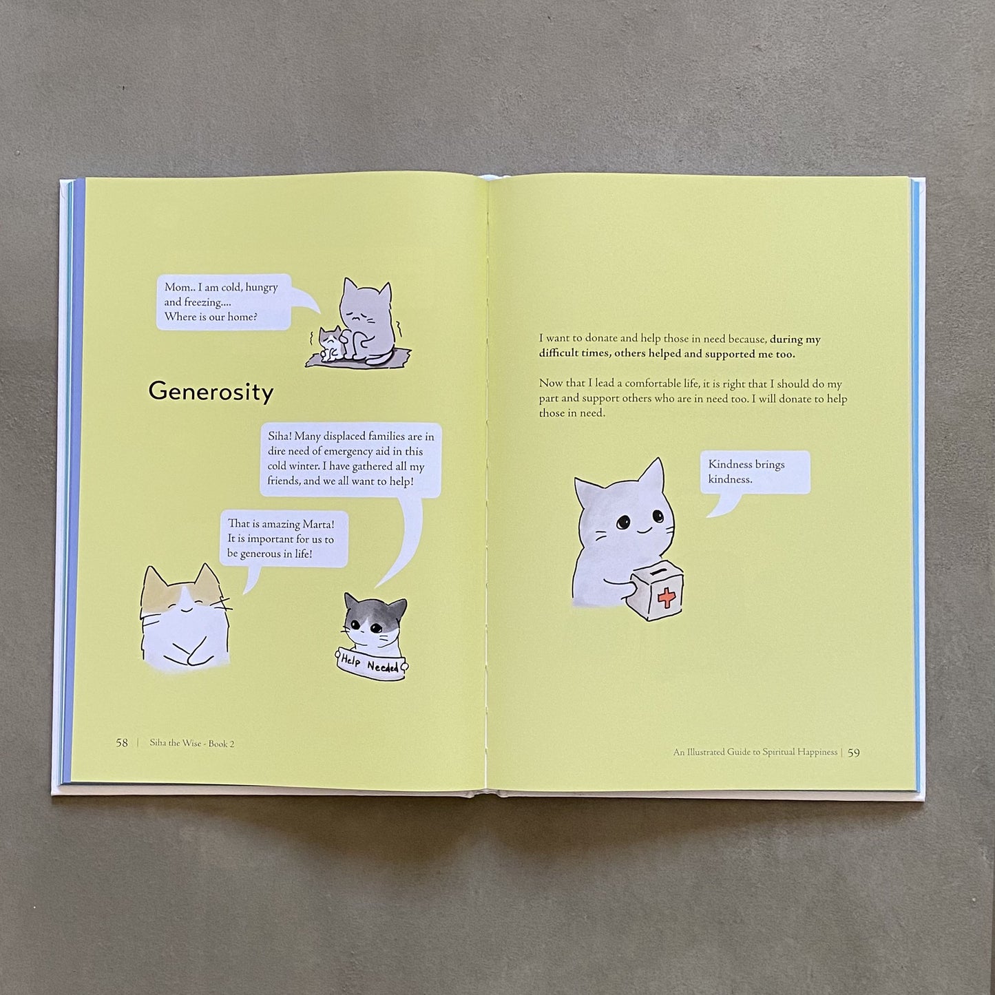 Book: (new!) Siha the Wise BOOK 2 - An illustrated guide on Spiritual Happiness taught by a neighborhood cat